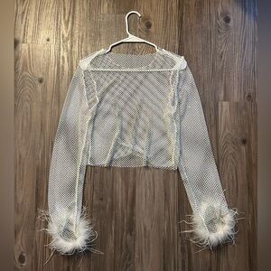 White Fox White Rhinestone Top